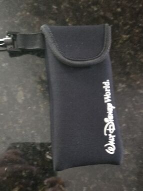 Disney Navy Blue Neoprene Sunglass Pouch with Walt Disney World Logo